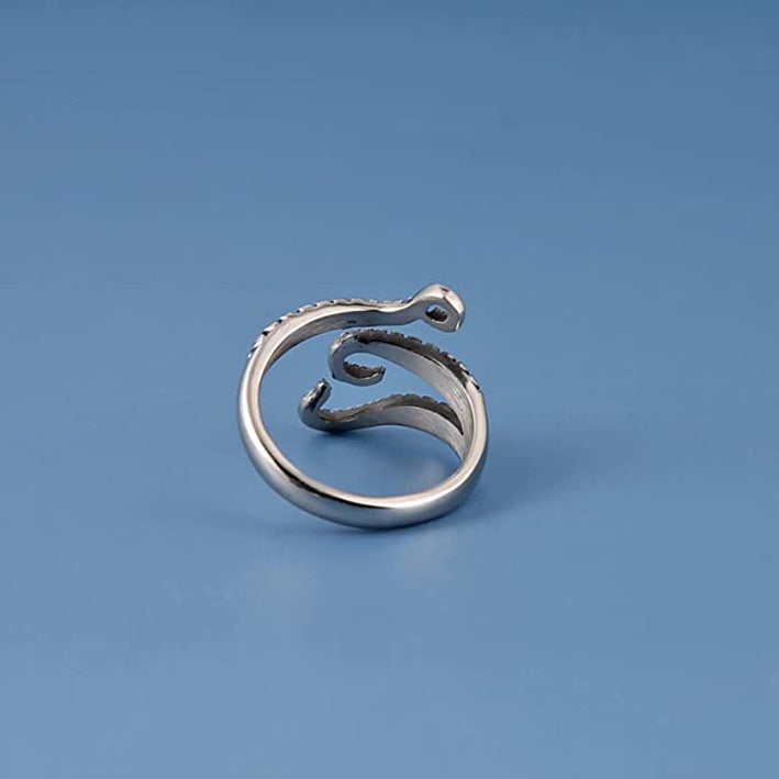 Wholesale Octopus tentacle open ring punk retro ring men
